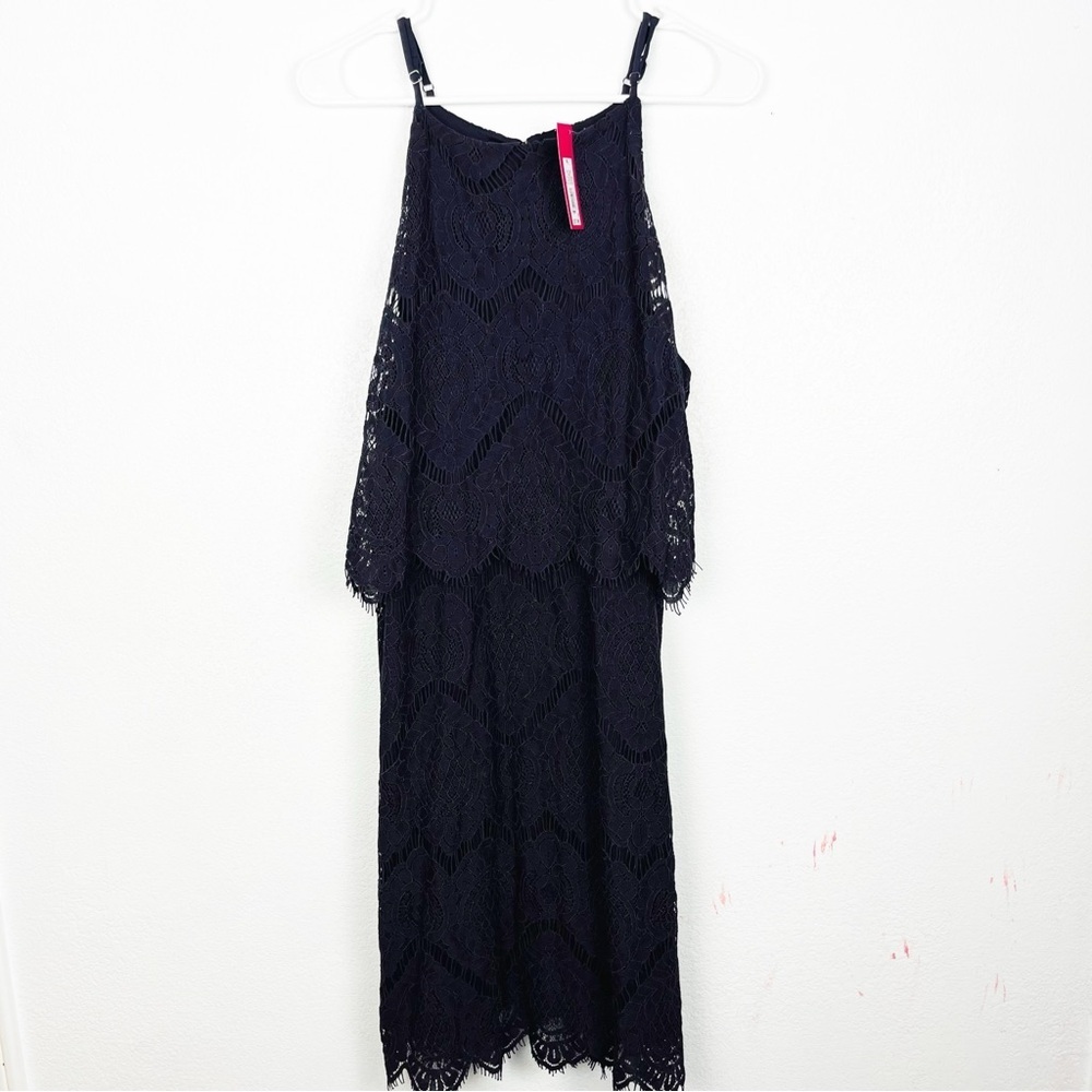 NWT xhilaration size xl purple lace fit flare dress